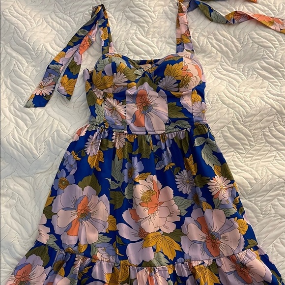 Band Of The Free Dresses & Skirts - Band of the Free Floral Dress in Blue and Pink